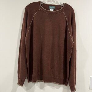Hammacher Schlemmer The Washable Cashmere Sweatshirt Color Braown Size XXL